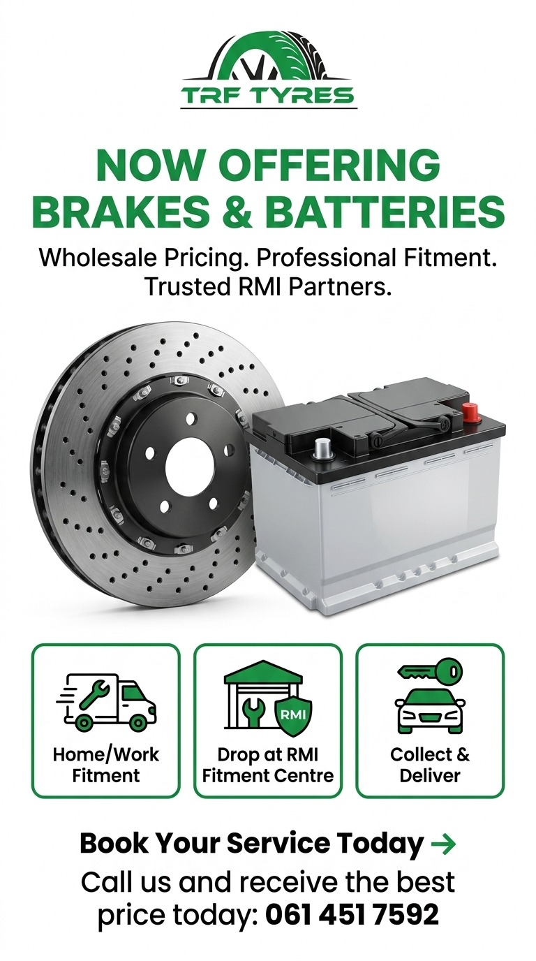 Wholesale tyre prices Johannesburg — now with brakes and batteries
